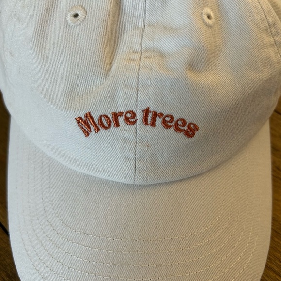 WILL + BEAR Riley Bone White Vintage Dad 
White Cap with 'More Trees' Embroidery - Picture 8 of 9